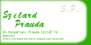 szilard prauda business card